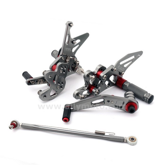 74 Racing Footrest Rearsets Rear Set Foot Pegs Suzuki Gsxr 600 750 2015 Gray@2